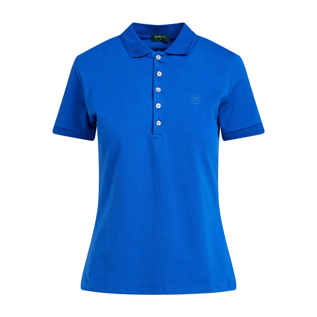 Womens Lily Cap Sleeve Polo Blue