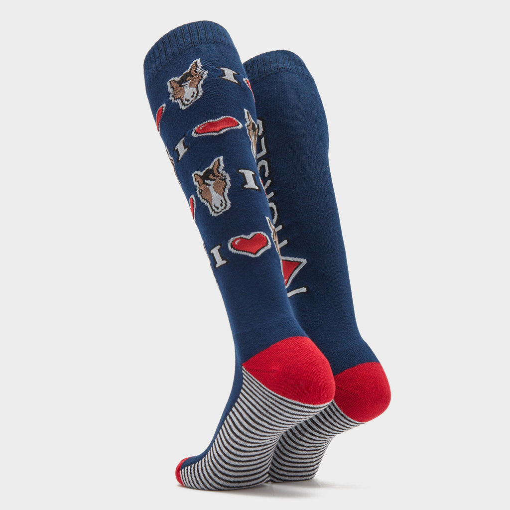 Adults Novelty Socks I Love Horses