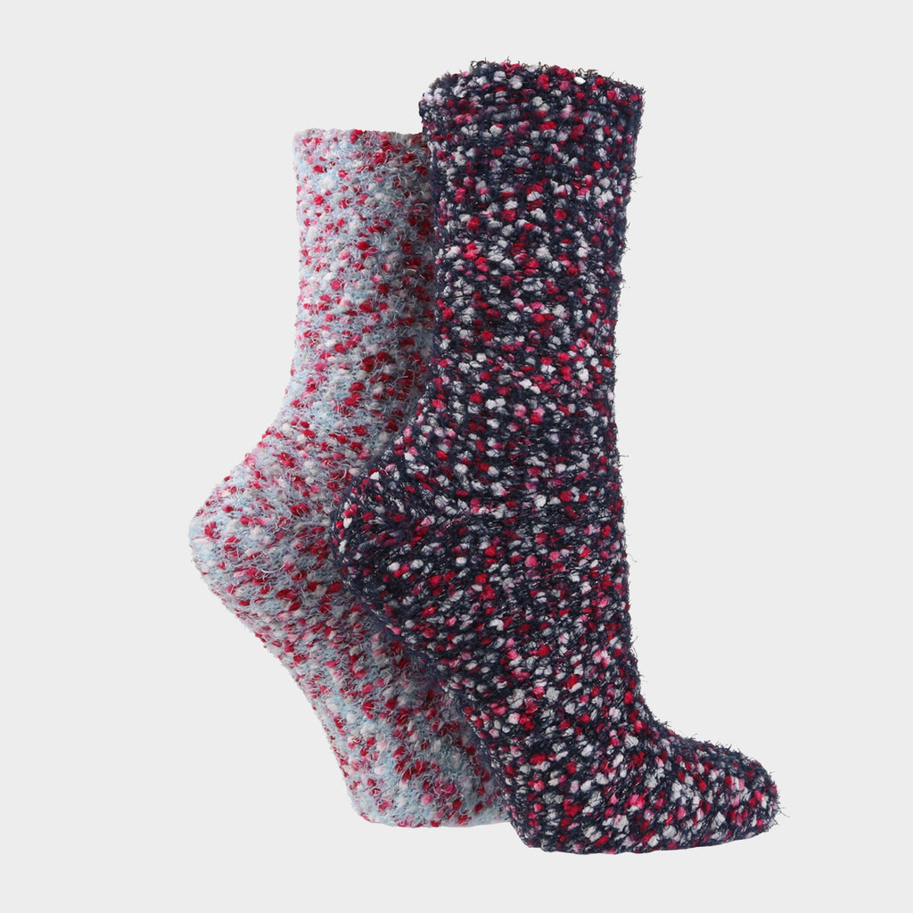 Womens Wild Feet Hanging Popcorn Socks Set Black/White/Pink