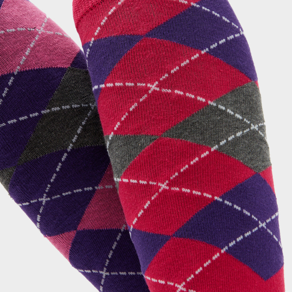 Women’s Equestrian Argyle Socks 2 Pack