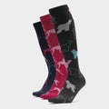 Womens Long Socks 3 Pack Dogs