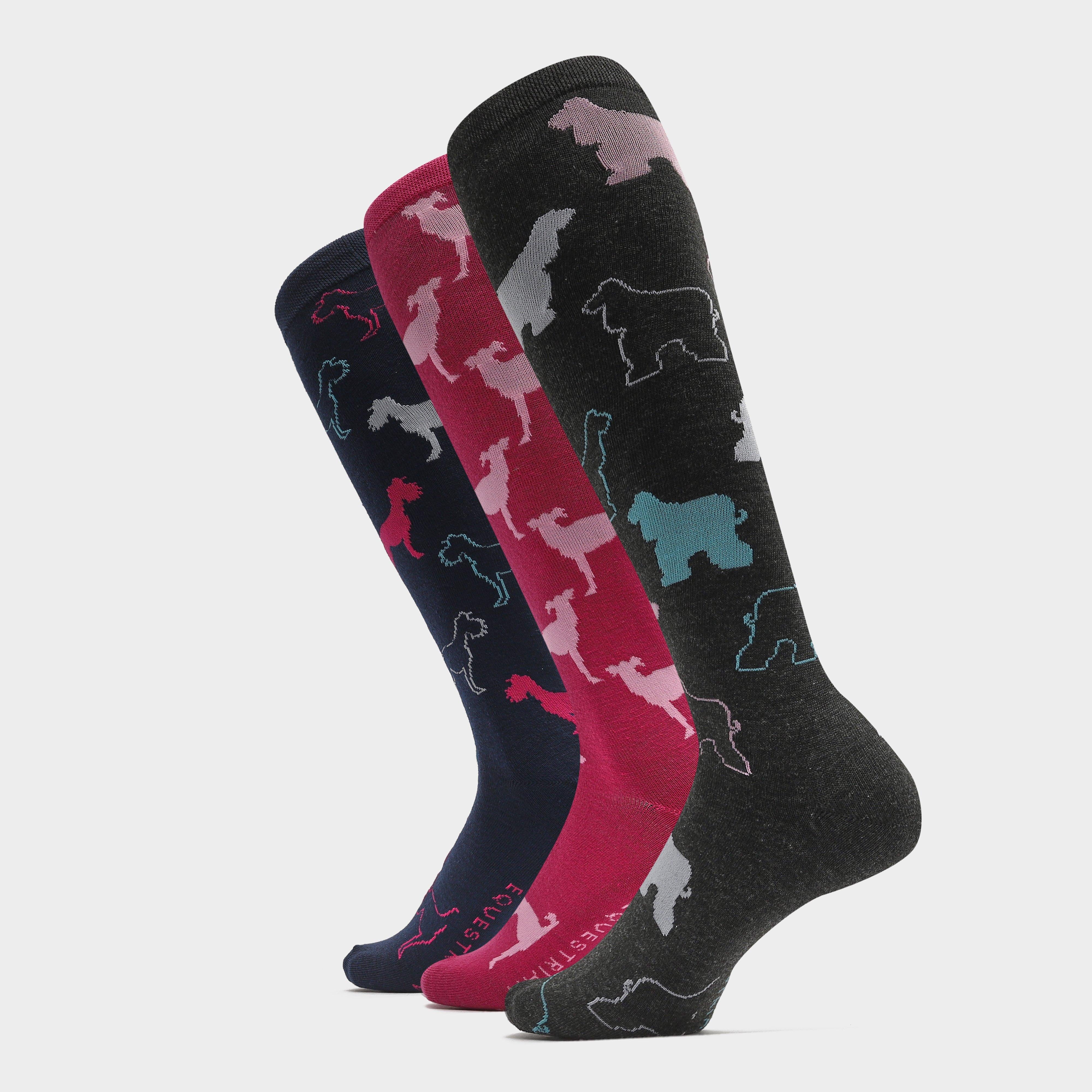 Womens Long Socks 3 Pack Dogs