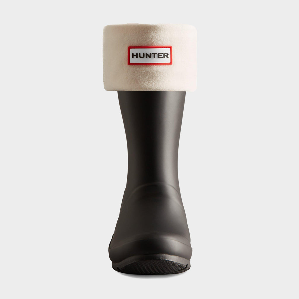 Recycled Fleece Short Boot Socks White