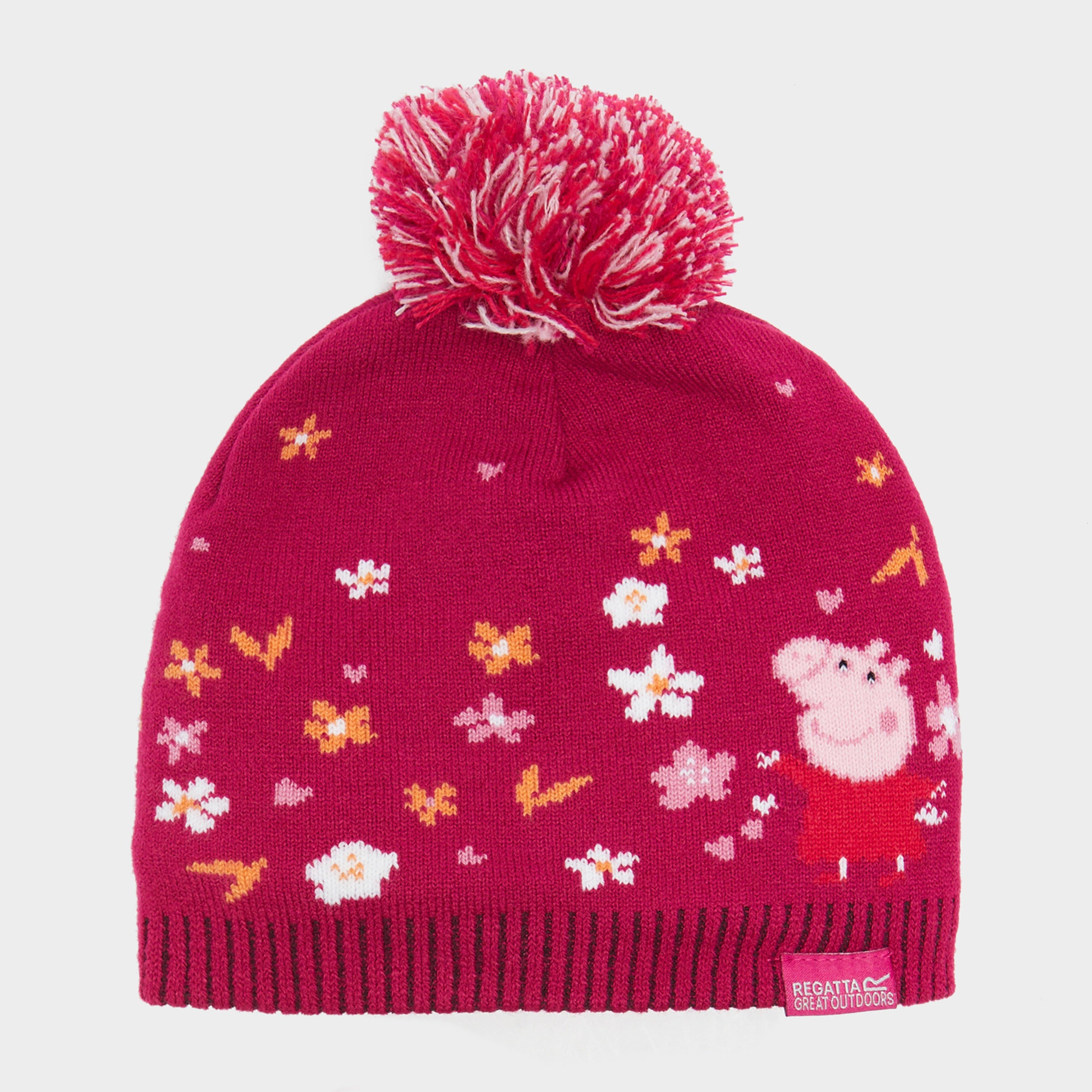 Peppa Pig Knitted Pom Pom Hat Scarf and Glove Set
