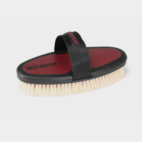Body Brush with Goat Hair Burgundy