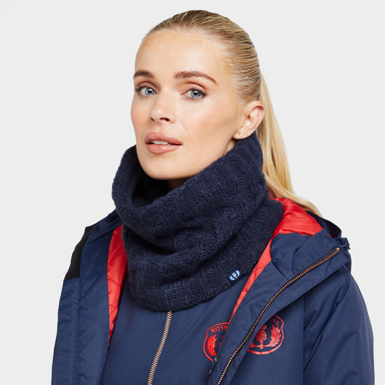 Adults' Knitted Snood in Dark Blue