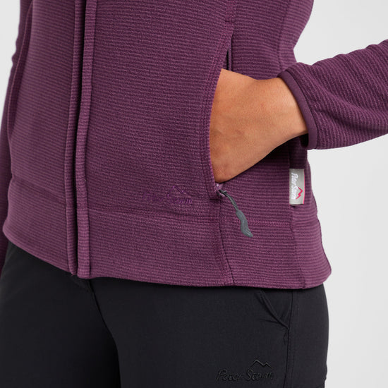 Women's Full Zip Hooded Stretch Fleece