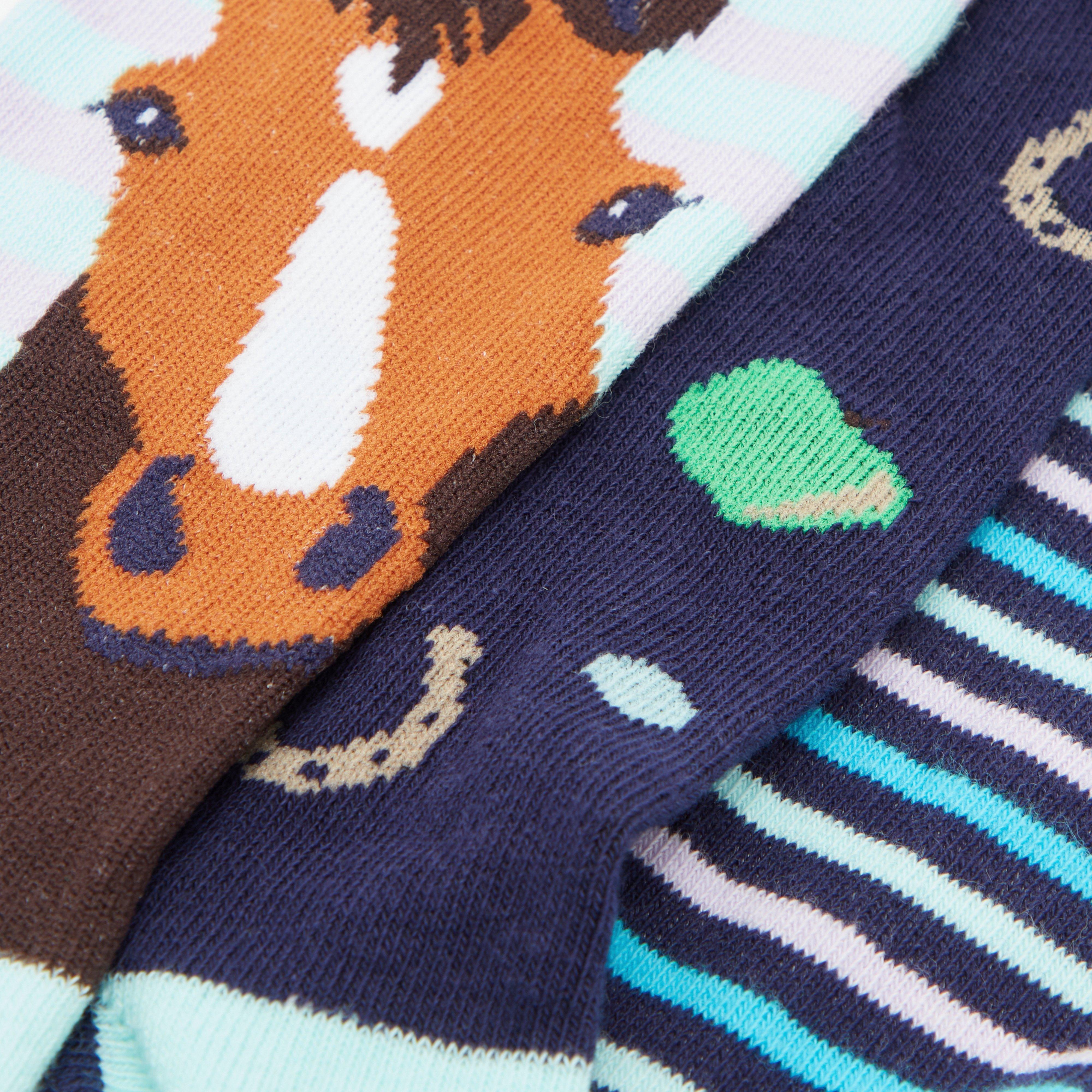 Wild Feet Women’s Fashion Socks 3 Pack - Horse