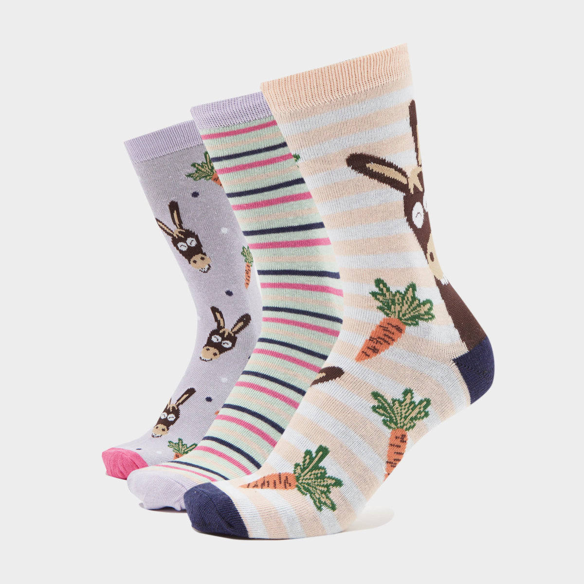 Wild Feet Women’s Fashion Socks 3 Pack - Rabbit