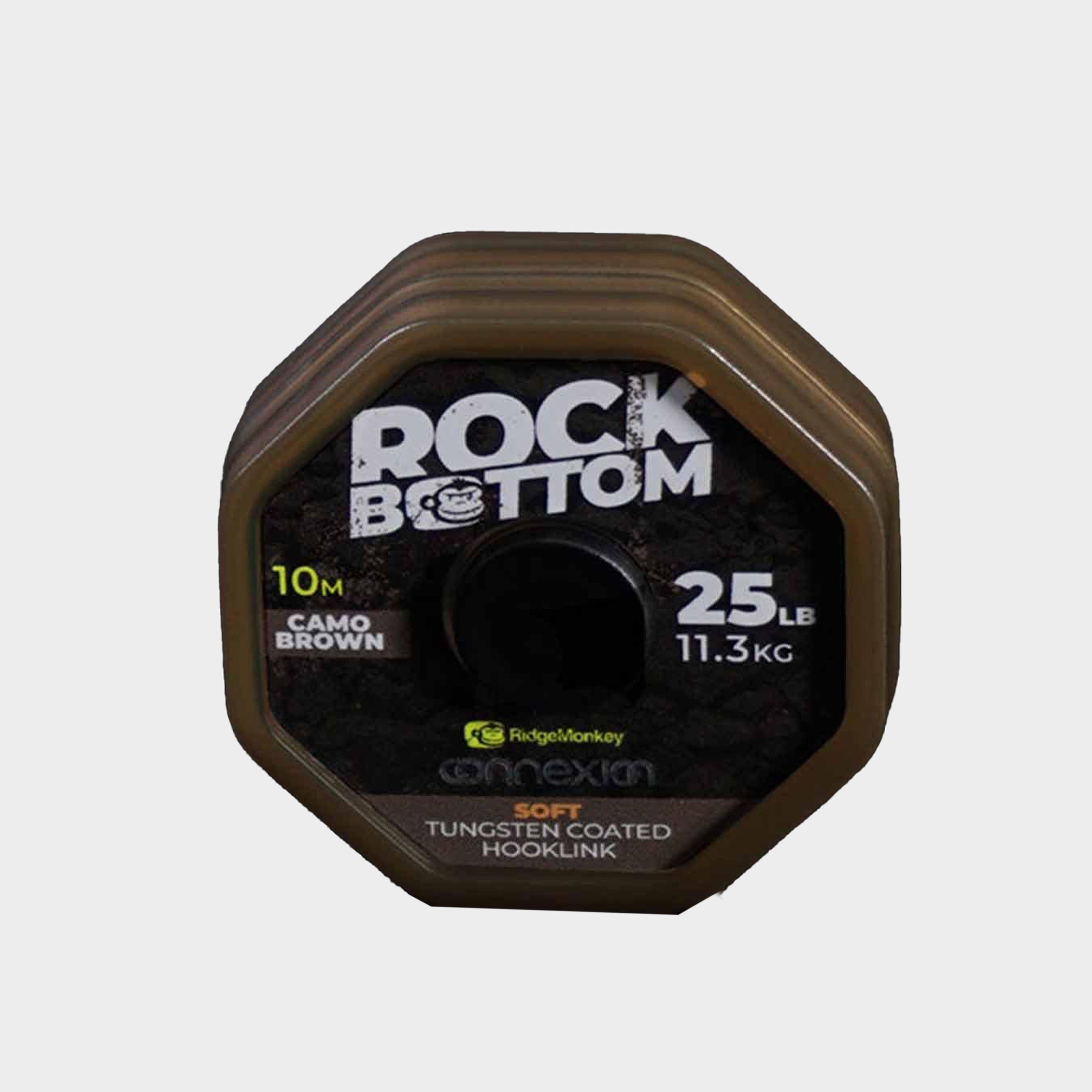 Rock Bottom Tungsten Soft Coated Hooklink Camo Brown 25lb