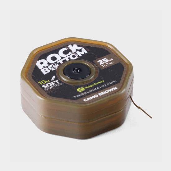 Rock Bottom Tungsten Soft Coated Hooklink Camo Brown 25lb