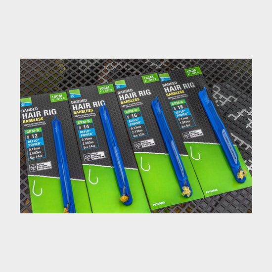 GPM-B Banded Hair Rigs – 4"/10cm – 12 GPM-B