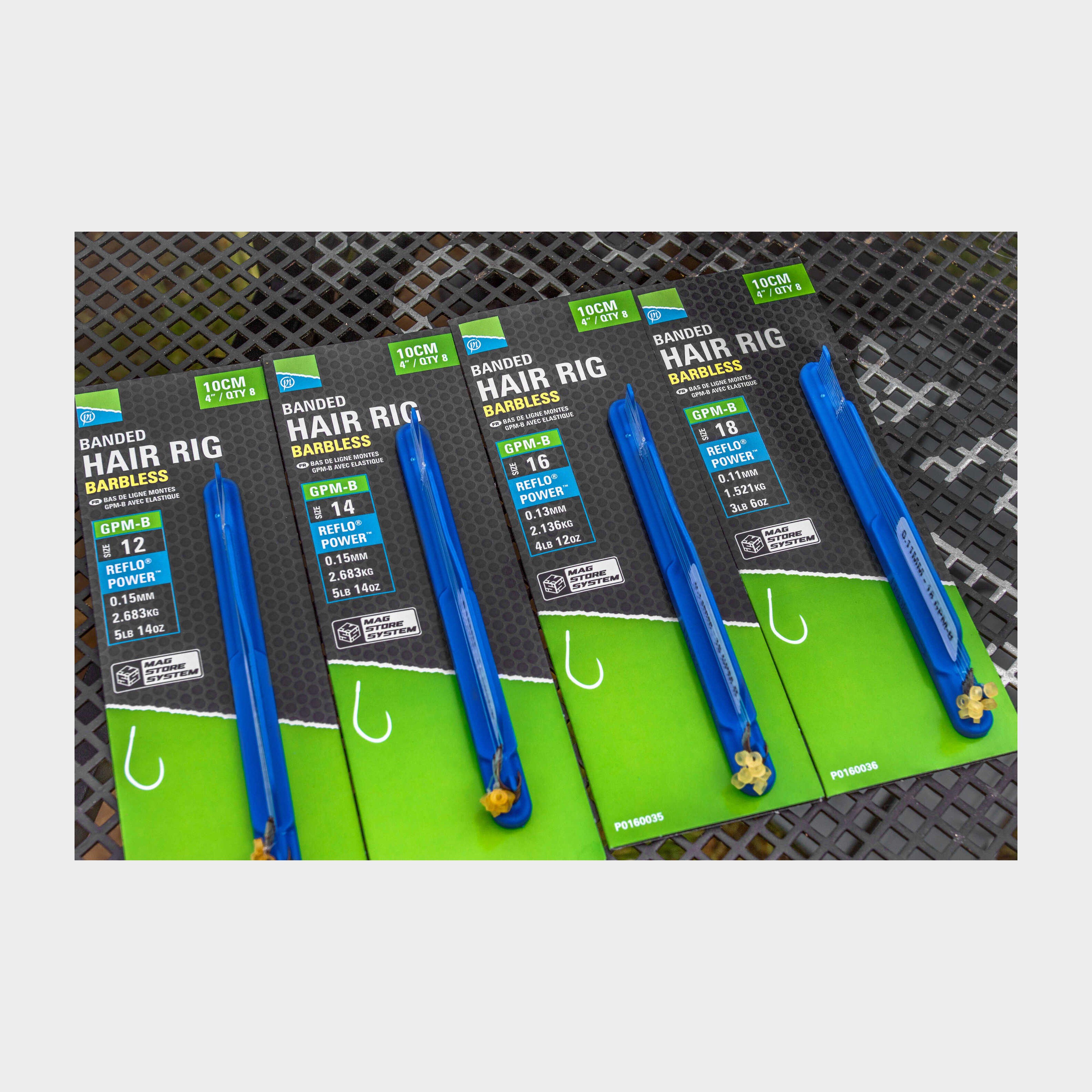 GPM-B Banded Hair Rigs – 4"/10cm – 18 GPM-B