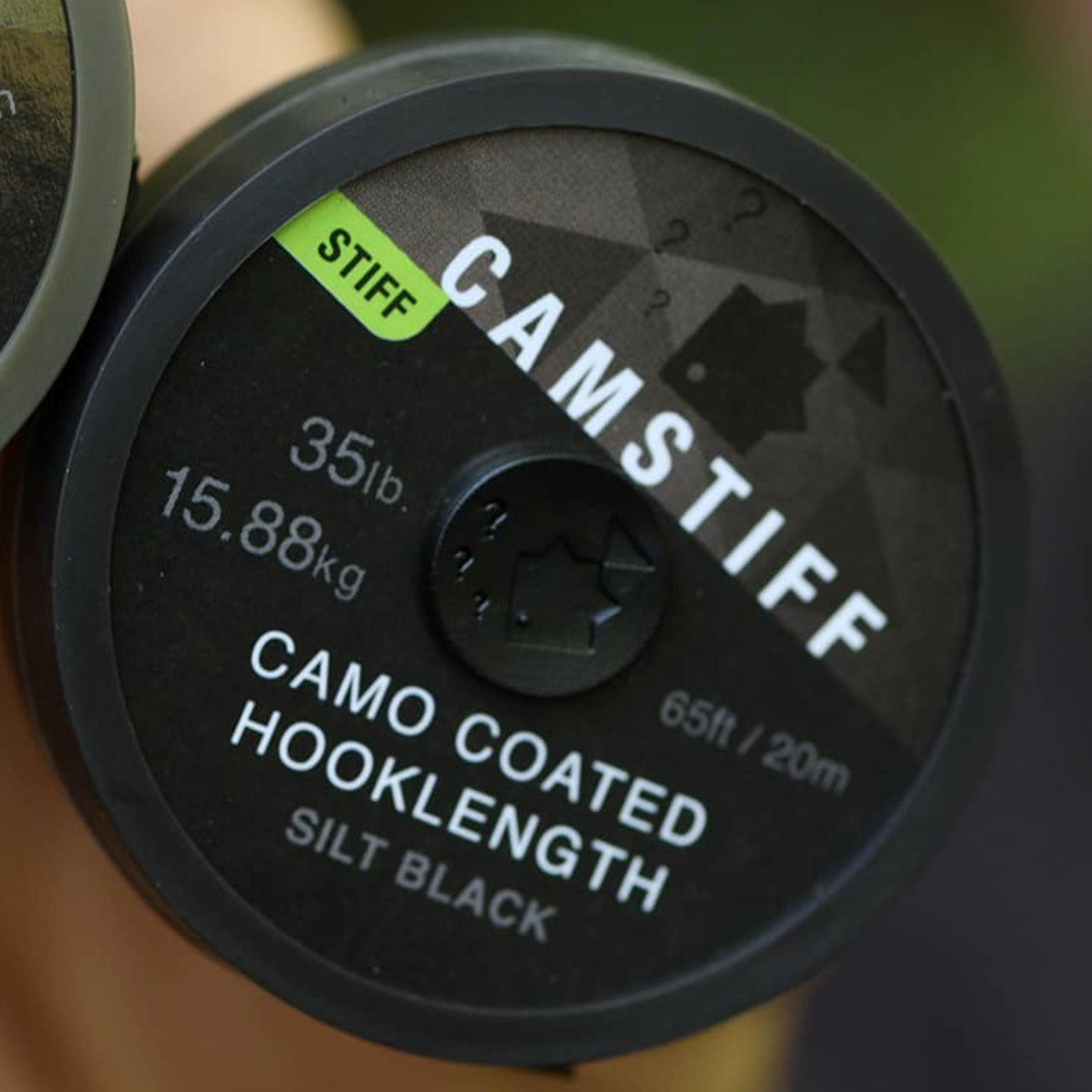 Camstiff Hooklength Camo Silt Black 35lb