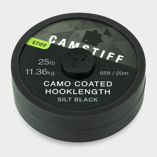 Camstiff Camo Coated Hooklength Silt Black 25lb