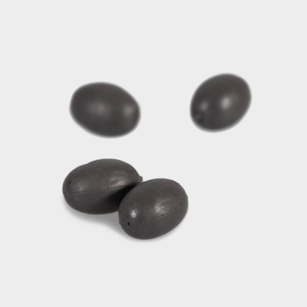 Oval Rubber Beads 5mm Tungsten
