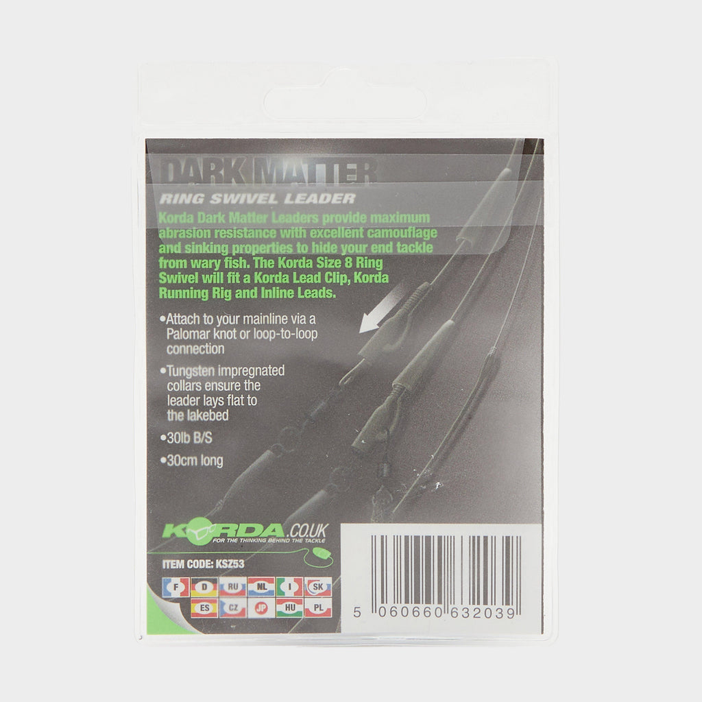 Dark Matter Ring Swivel Leader 30lb 30cm