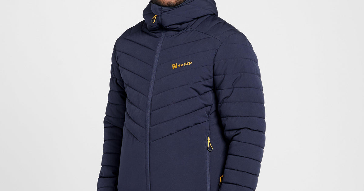 Navy The Edge Men’s Panorama Insulated Baffle Jacket – GO Outdoors