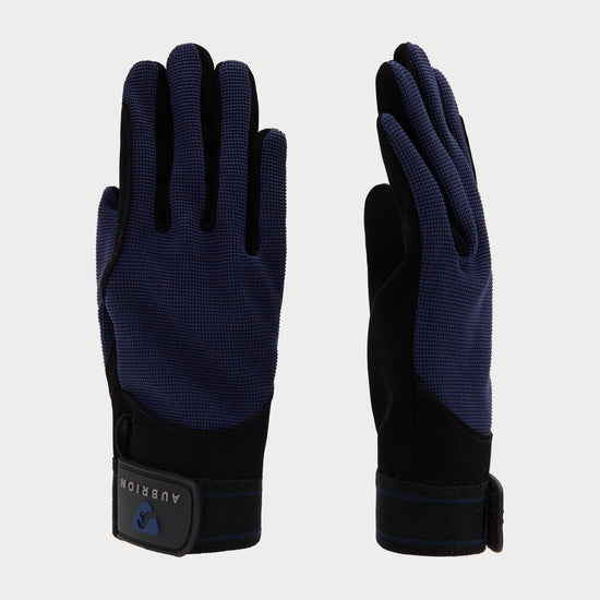 Kids’ Mesh Riding Gloves Navy