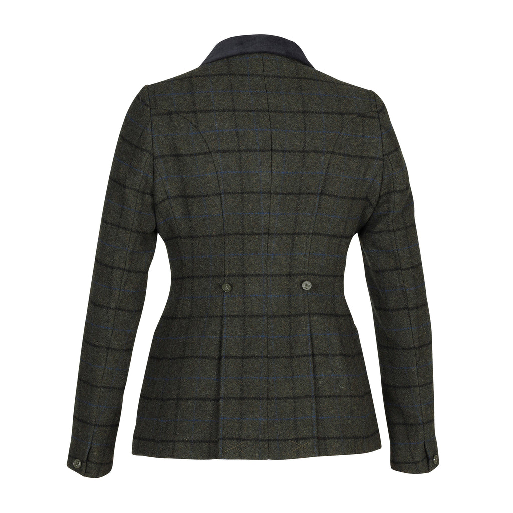 Women’s Saratoga Tweed Jacket Dark Green Check