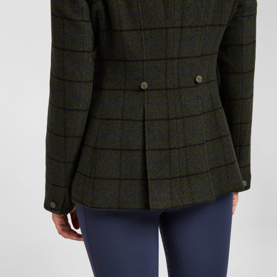 Women’s Saratoga Tweed Jacket Dark Green Check