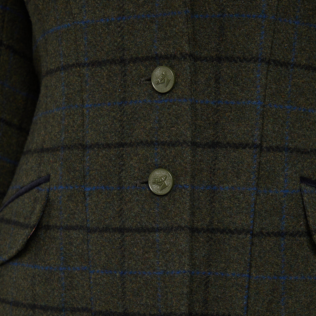 Women’s Saratoga Tweed Jacket Dark Green Check