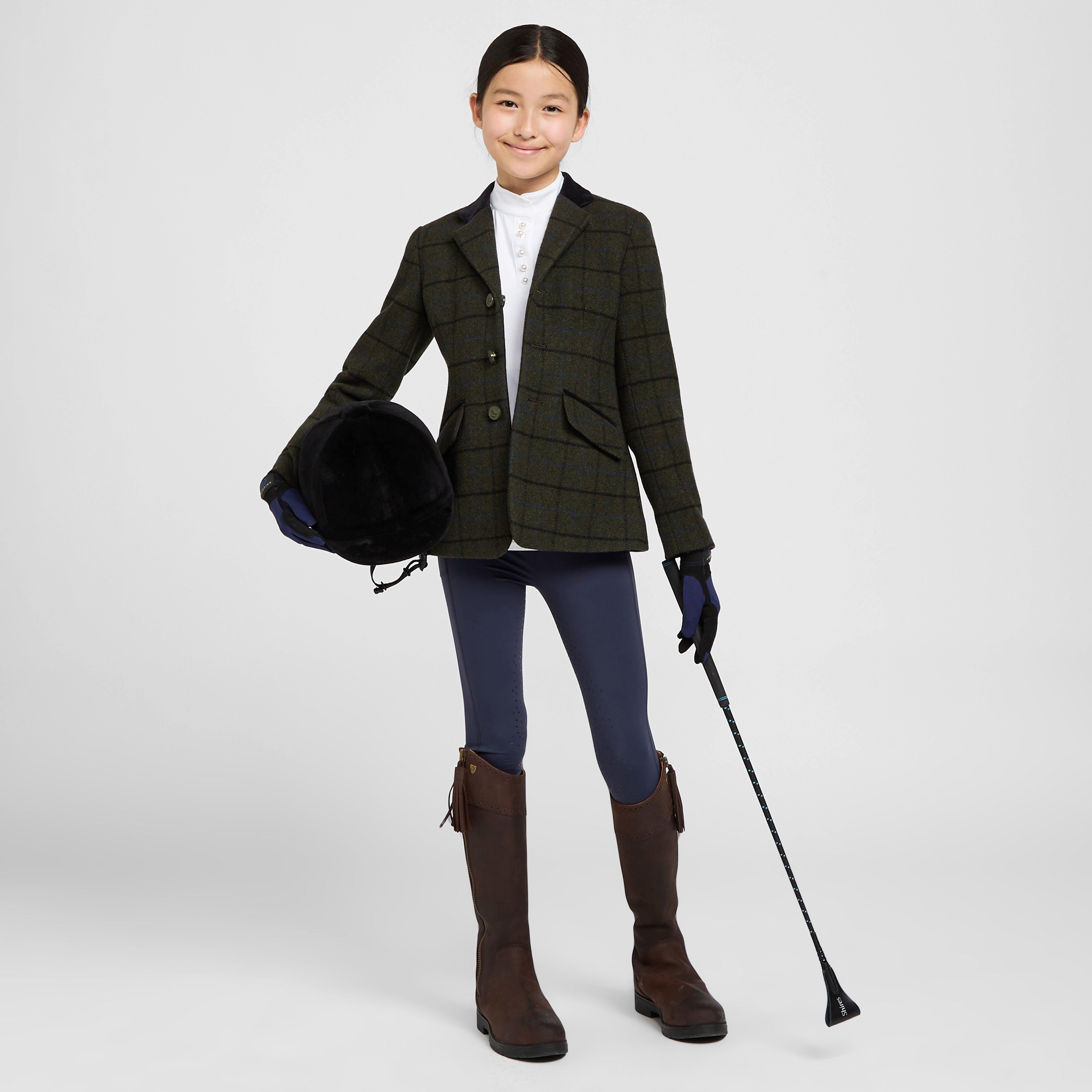 Kids’ Saratoga Tweed Jacket Dark Green Check