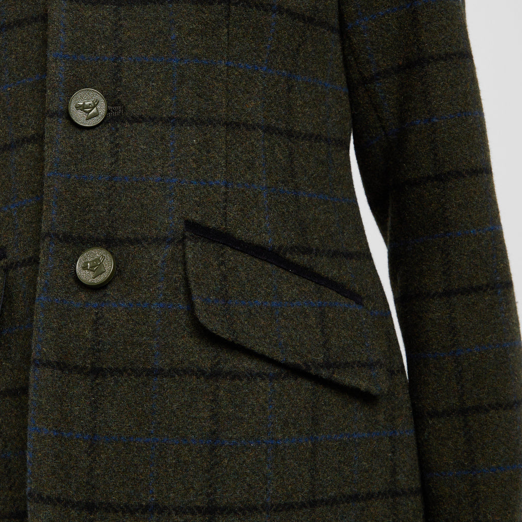 Kids’ Saratoga Tweed Jacket Dark Green Check