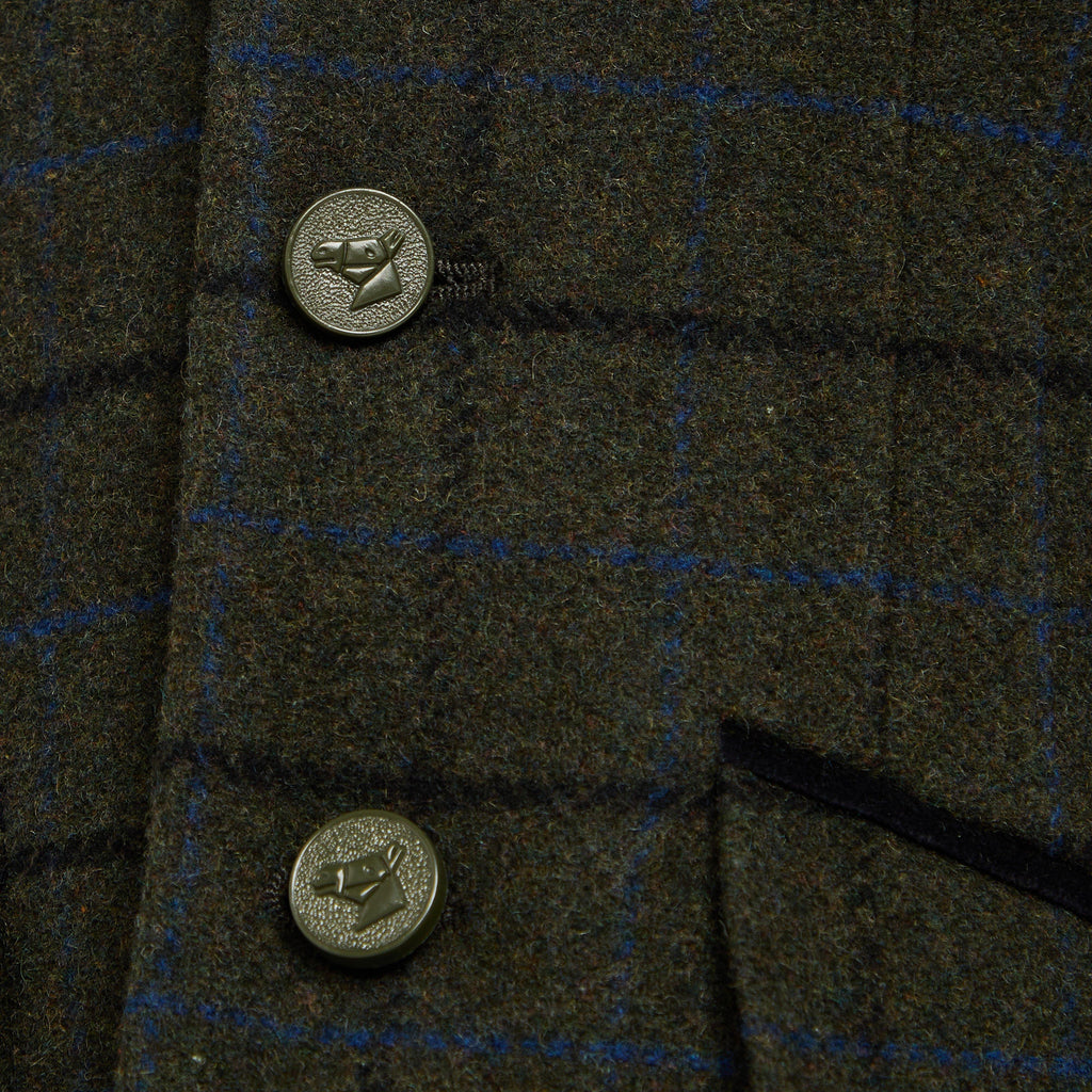 Kids’ Saratoga Tweed Jacket Dark Green Check