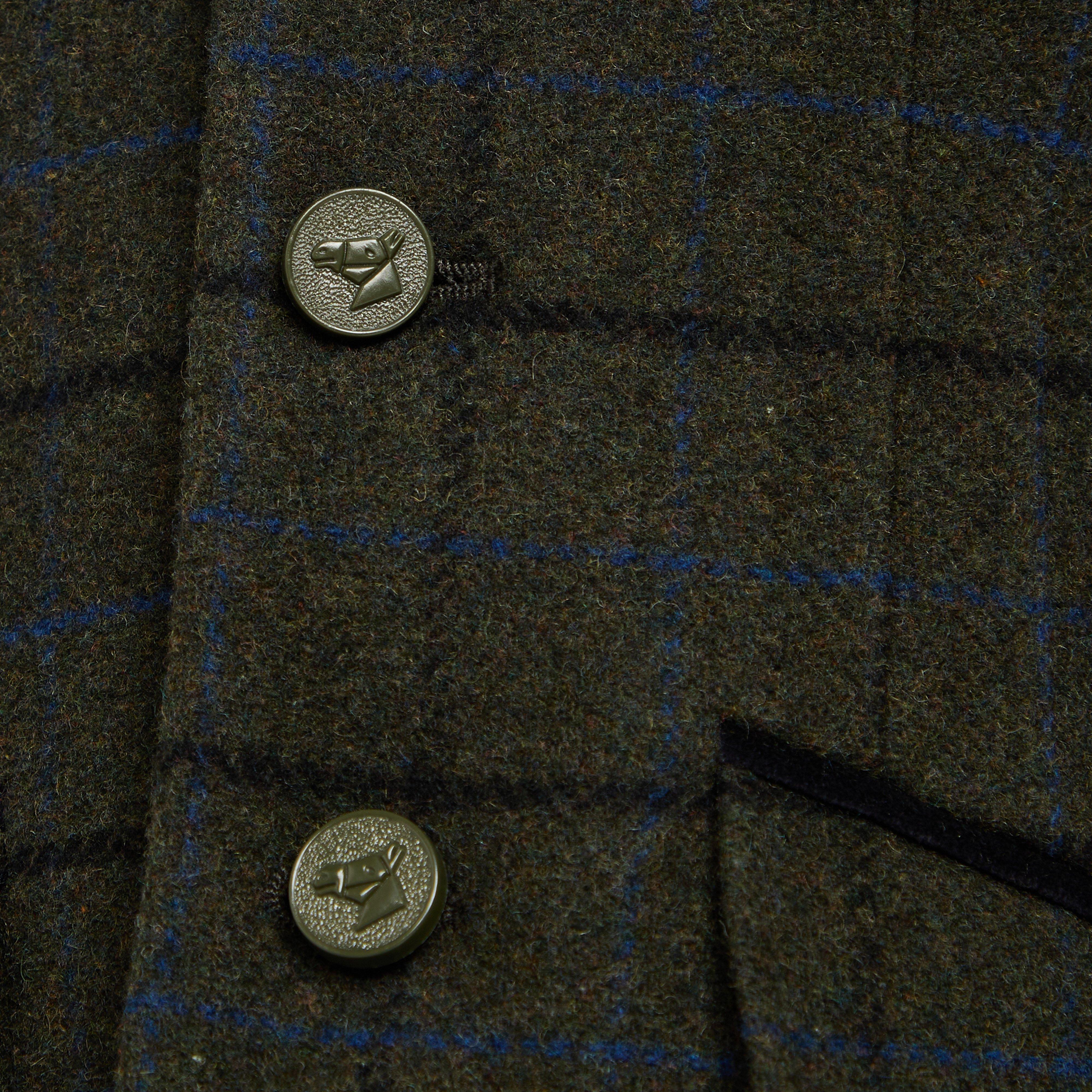 Kids’ Saratoga Tweed Jacket Dark Green Check