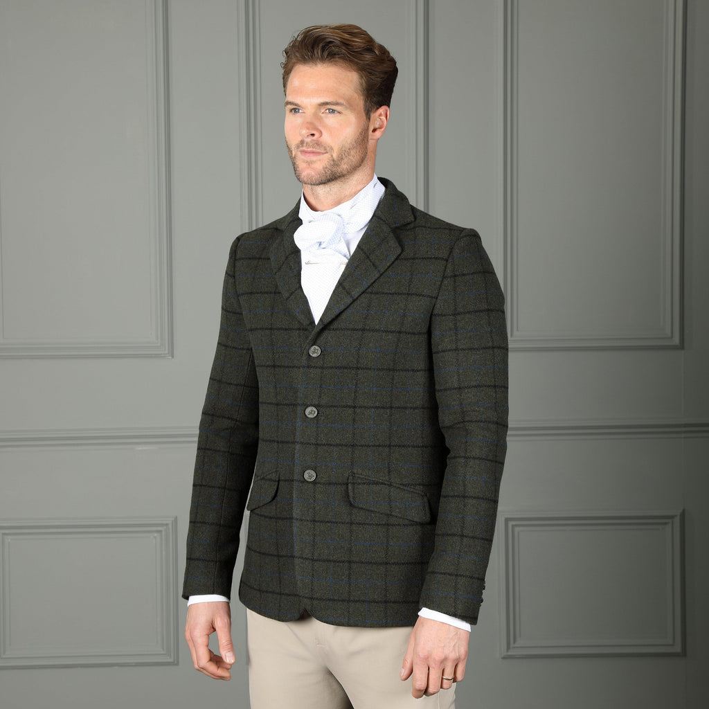 Men's Saratoga Tweed Jacket Dark Green Check