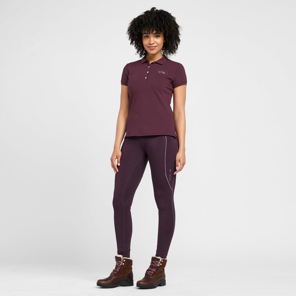 Women's Sporty Sue Full Seat Riding Tights Dark Berry