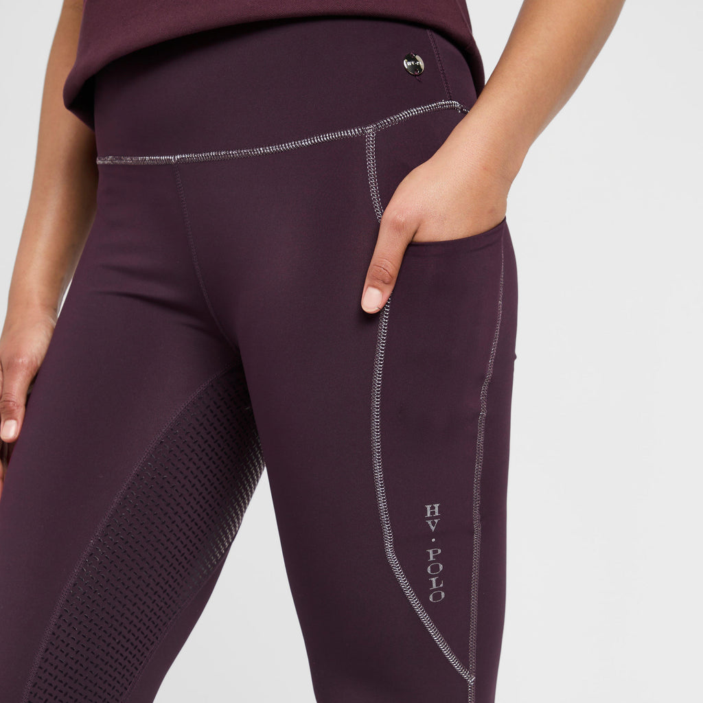 Women's Sporty Sue Full Seat Riding Tights Dark Berry