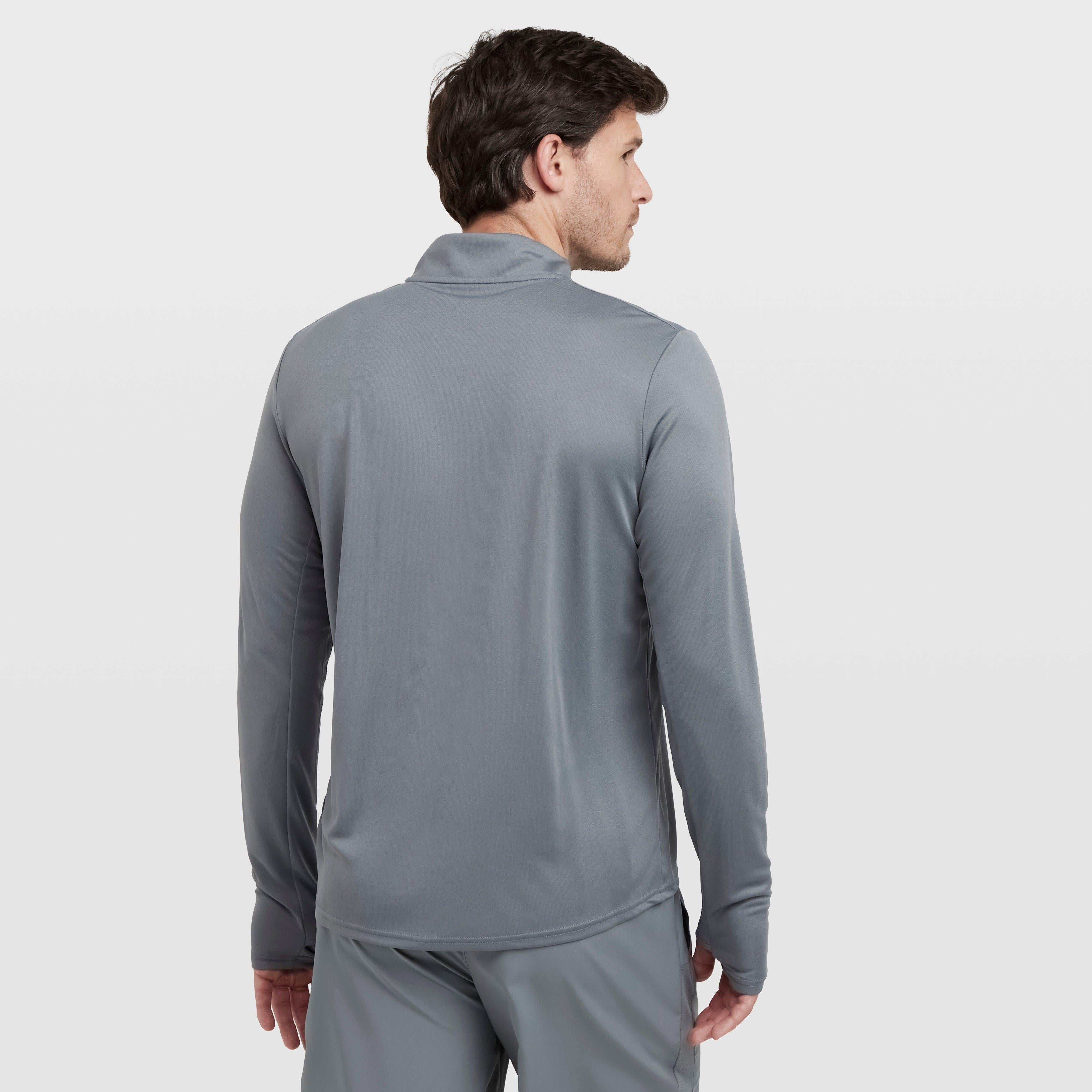 nike running pacer crew top grey