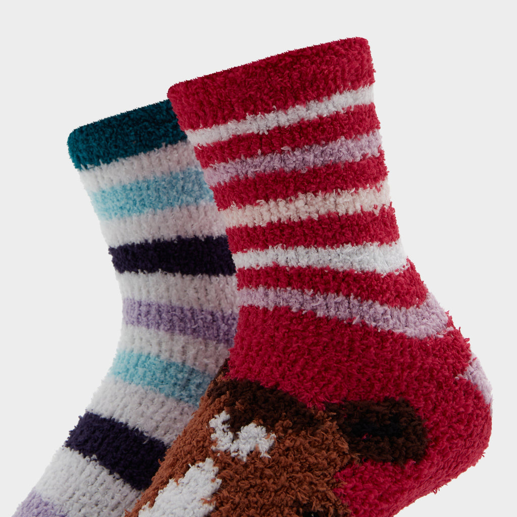 Women's Wild Feet Horse Lounge Socks 2 Pack