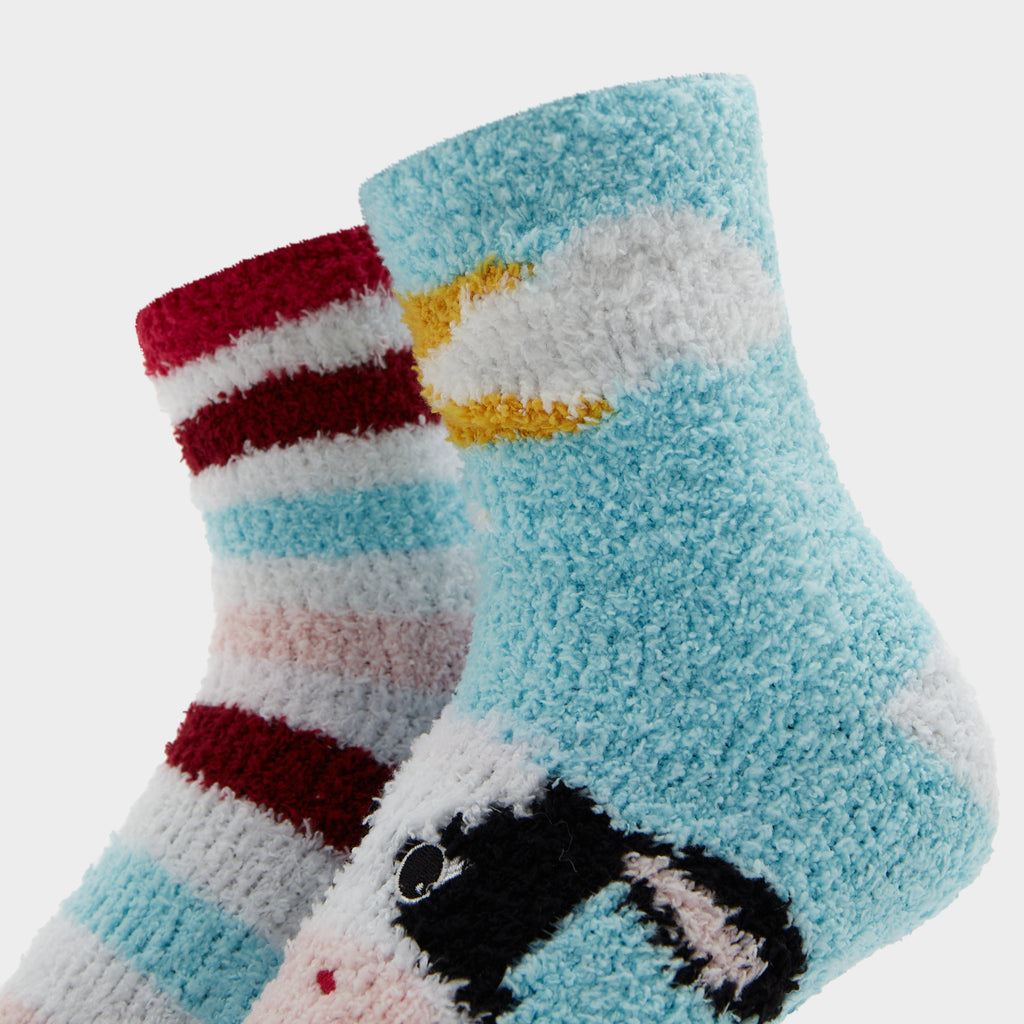 Women's Wild Feet Cow Lounge Socks 2 Pack