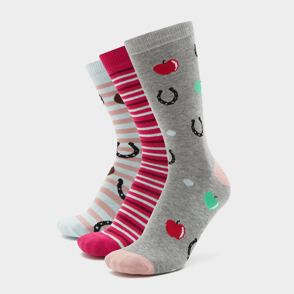 Wild Feet Horsing Around Crew Socks 3 Pack