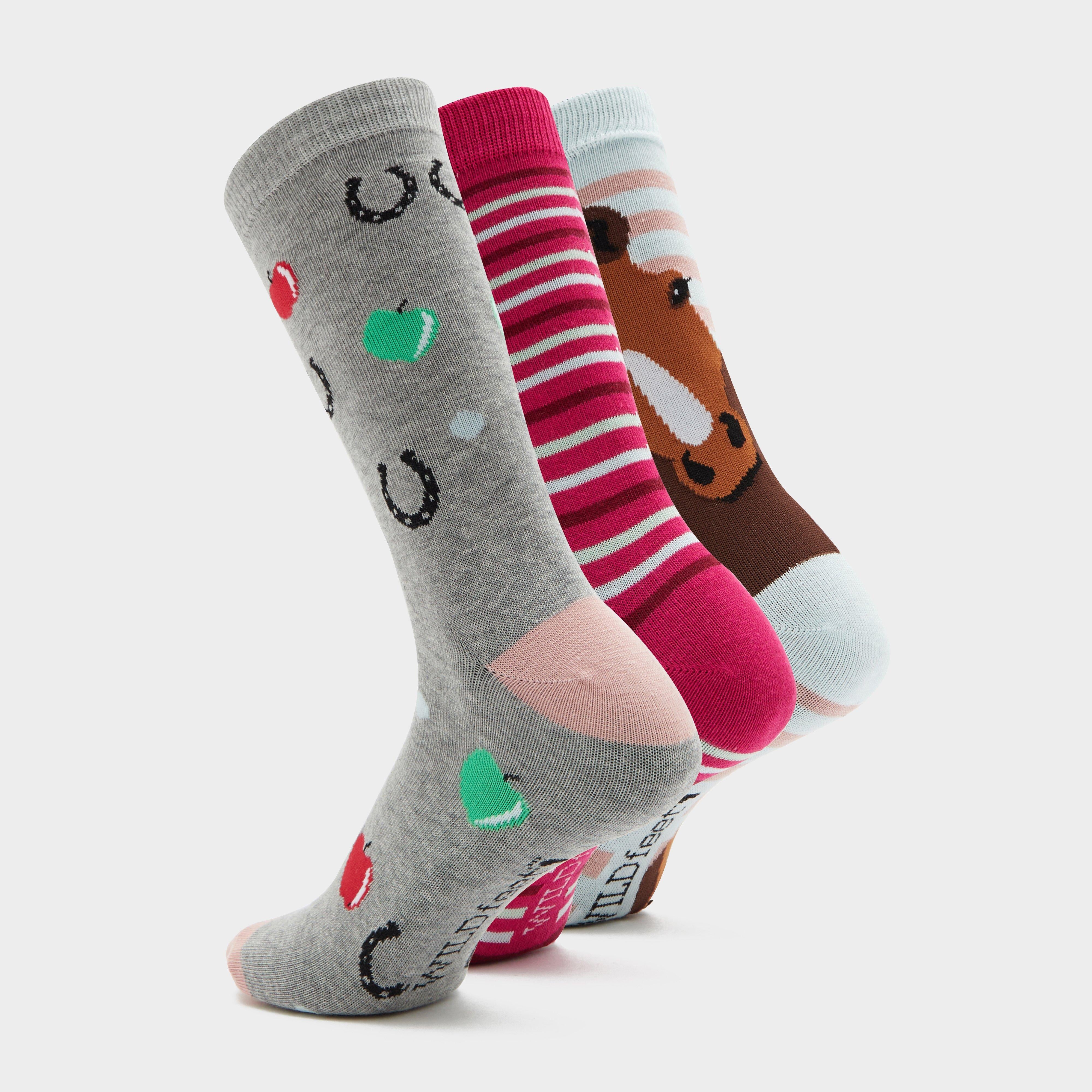 Wild Feet Horsing Around Crew Socks 3 Pack