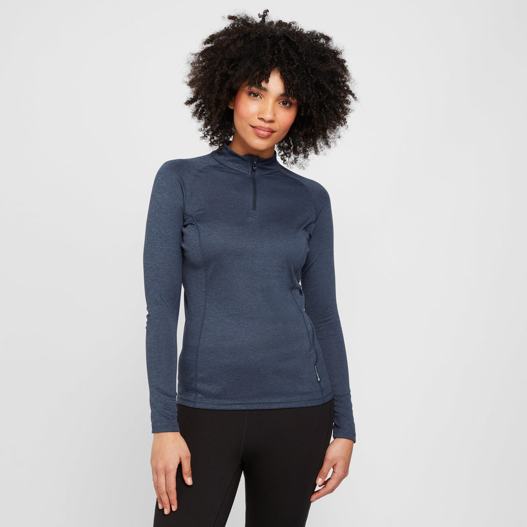 Women’s Dart Long Sleeve Zip Neck Top