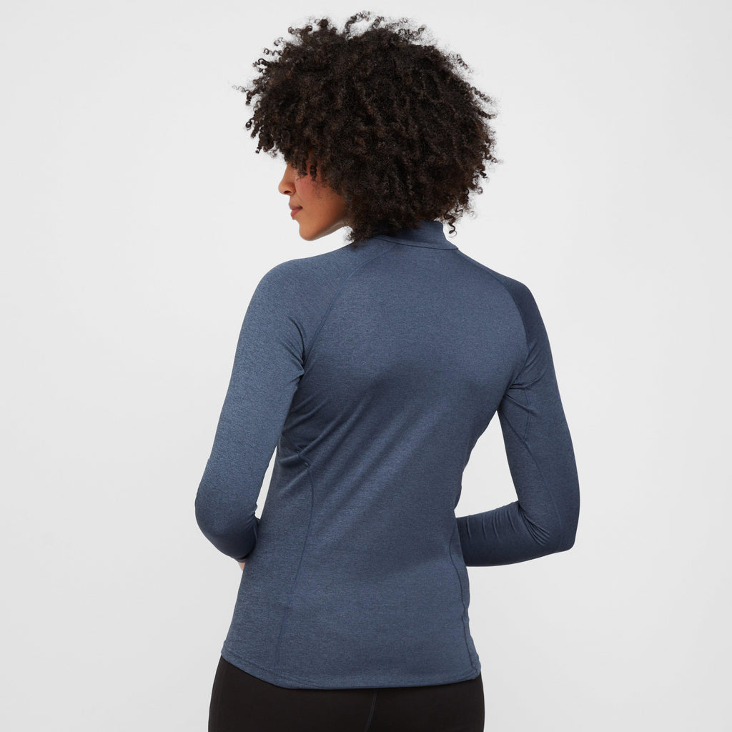 Women’s Dart Long Sleeve Zip Neck Top