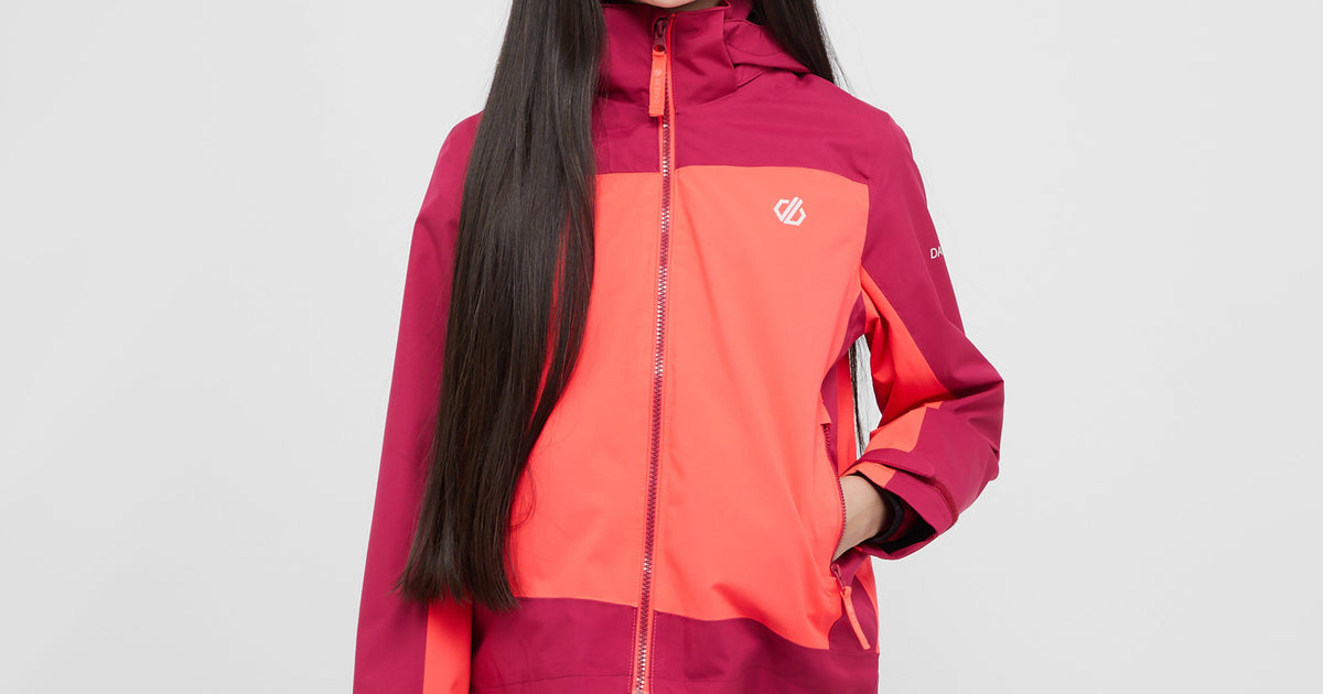 Pink Dare 2b Kids’ Explore II Waterproof Jacket – GO Outdoors