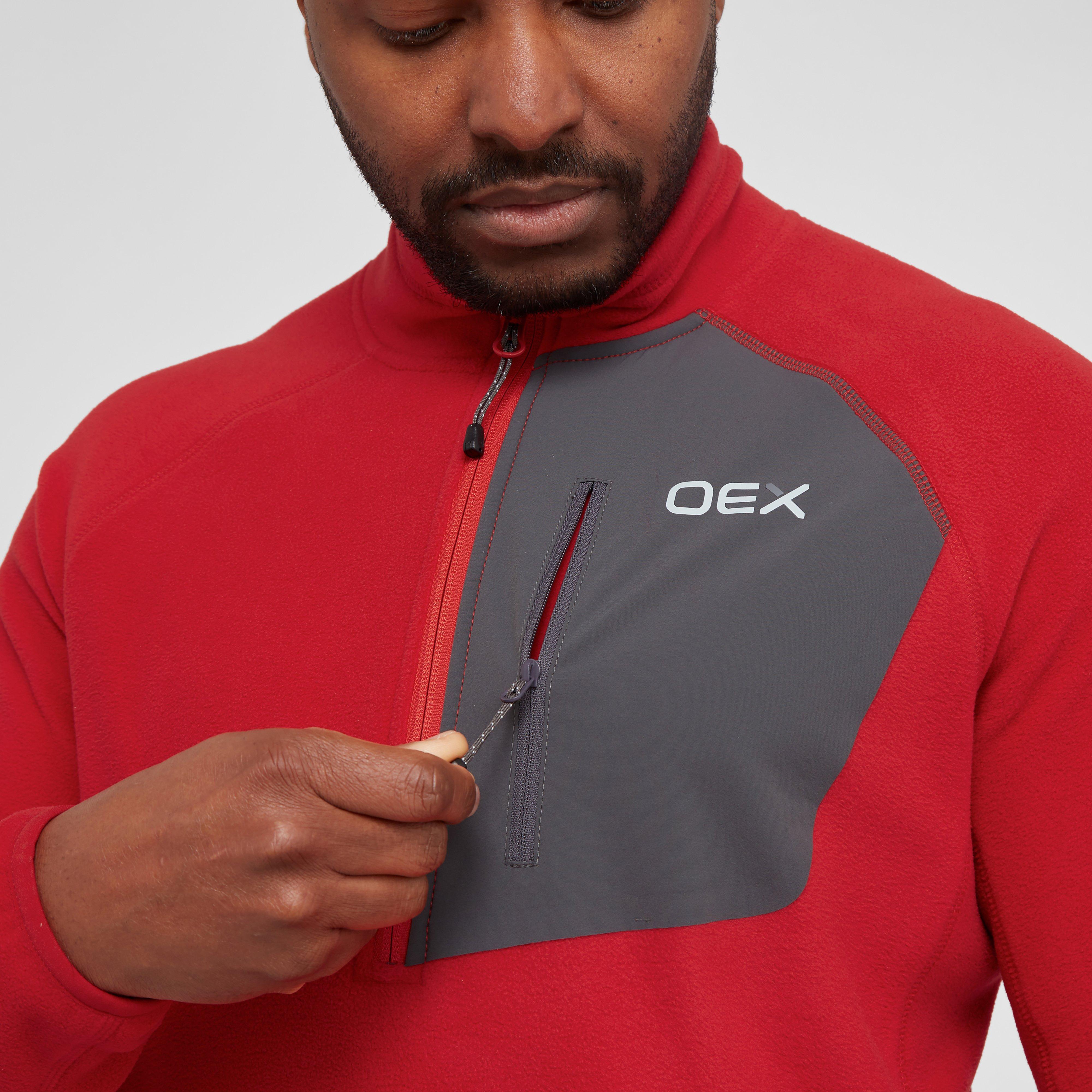Red OEX Men's Braewick Half Zip Fleece – GO Outdoors