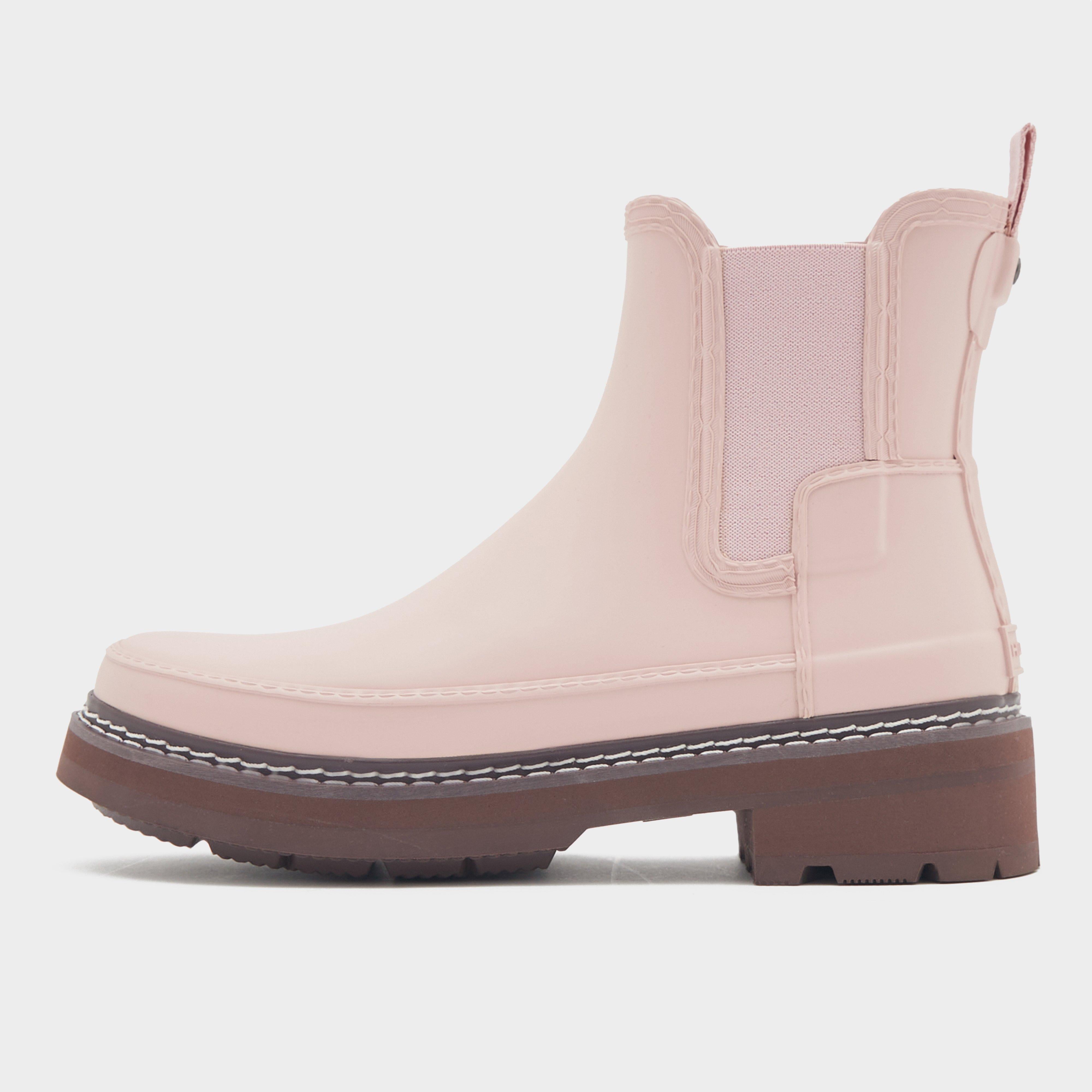 Pink Hunter Women's Refined Stitch Detail Chelsea Wellington Boots