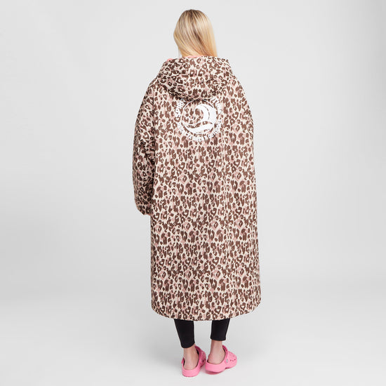 Adults Waterproof Robe Leopard Print