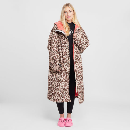 Adults Waterproof Robe Leopard Print
