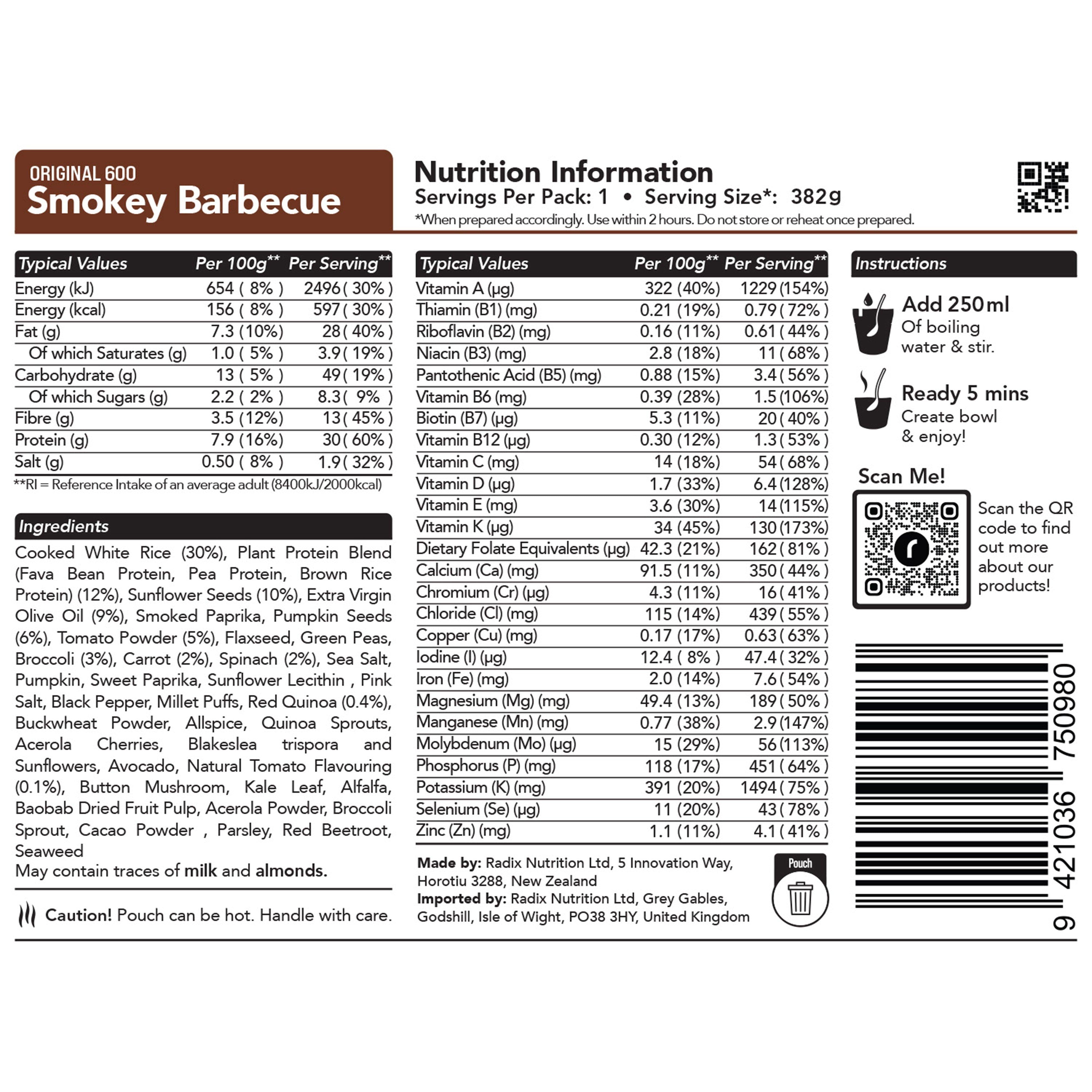Smokey Barbecue Meal 600
