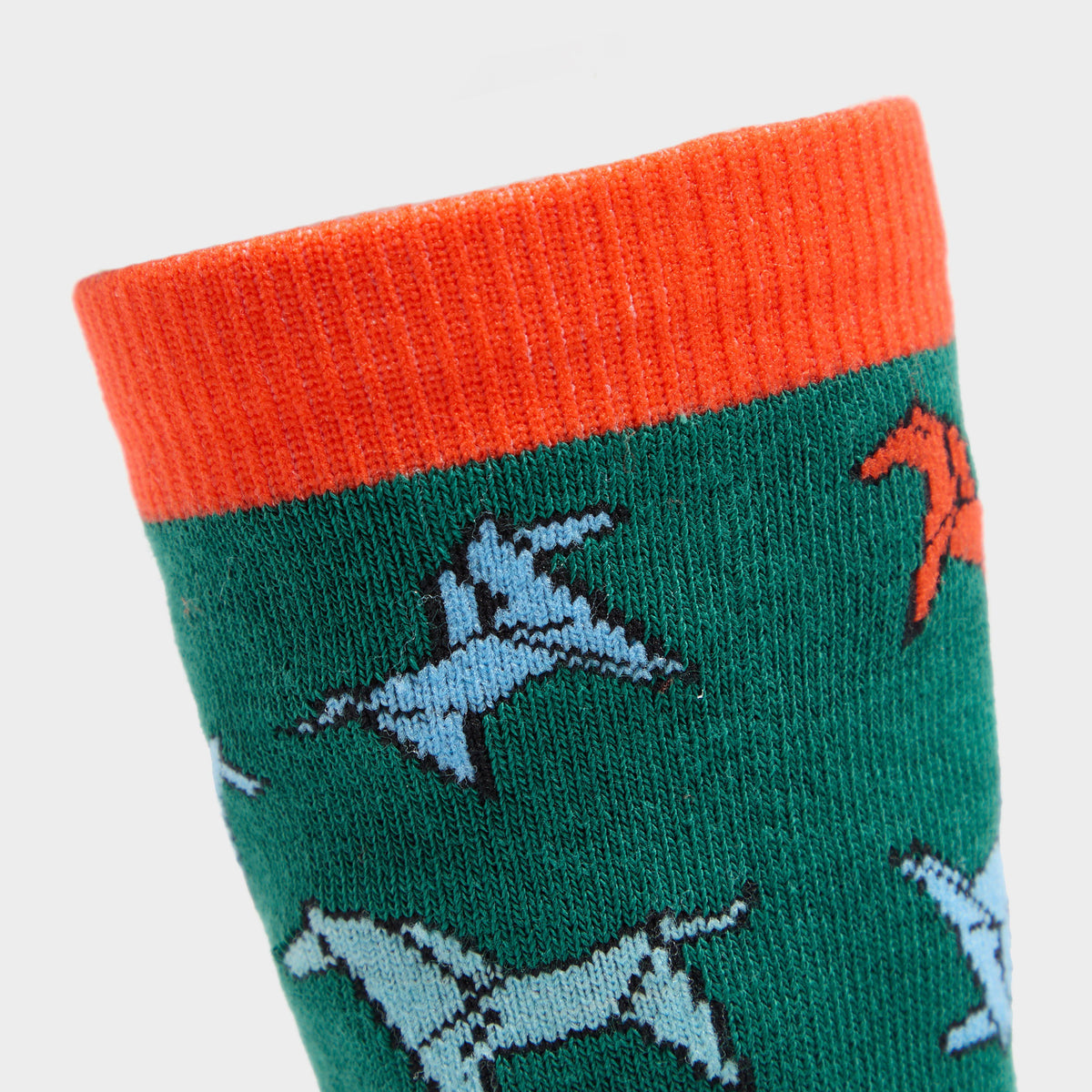 Kids’ Ankle Socks Green Horse