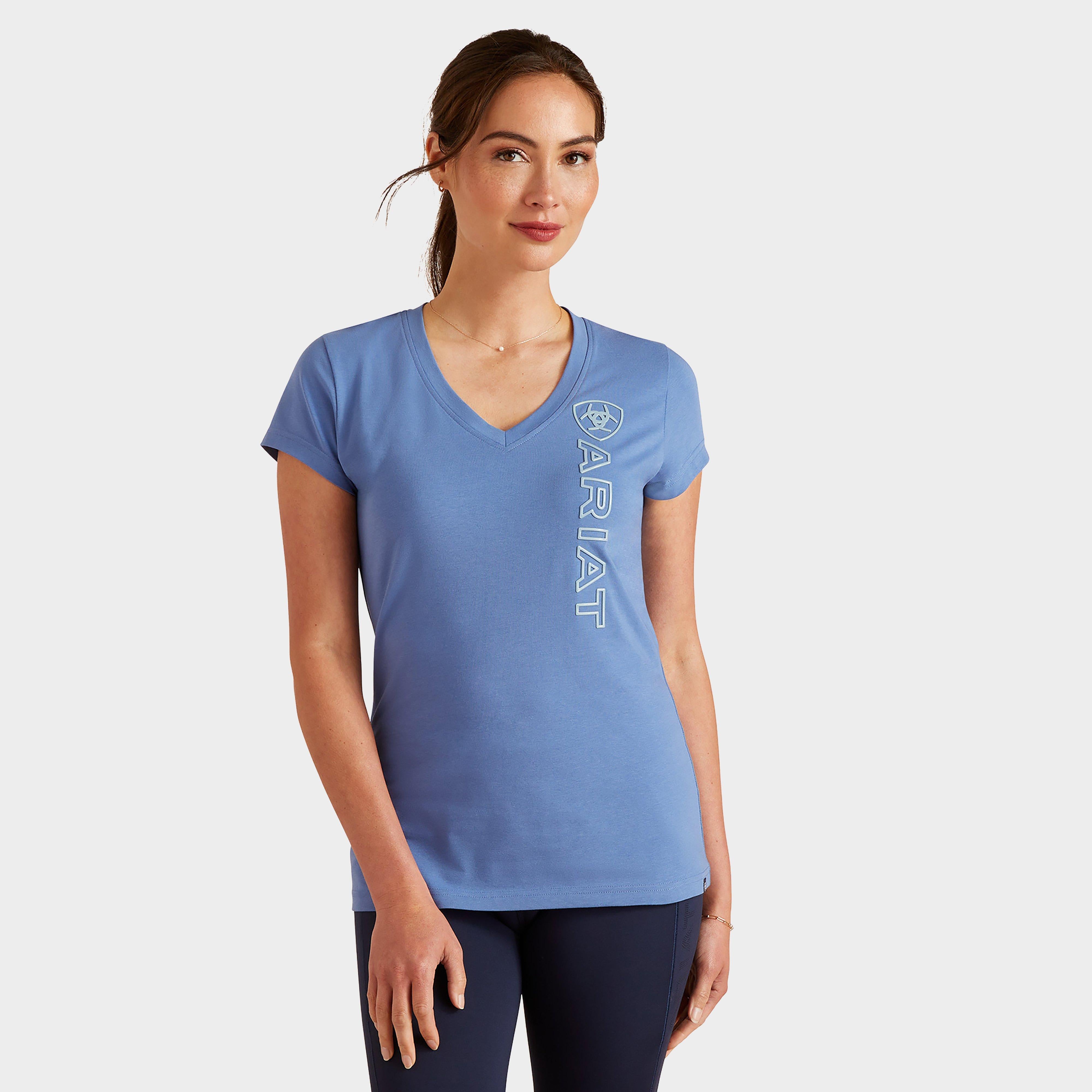 Womens Vertical Logo V T-Shirt