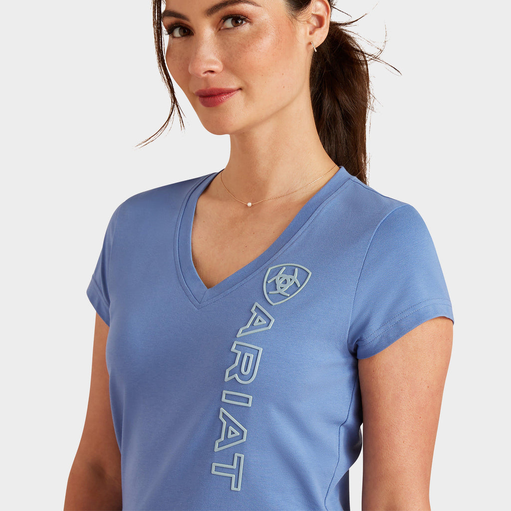 Womens Vertical Logo V T-Shirt