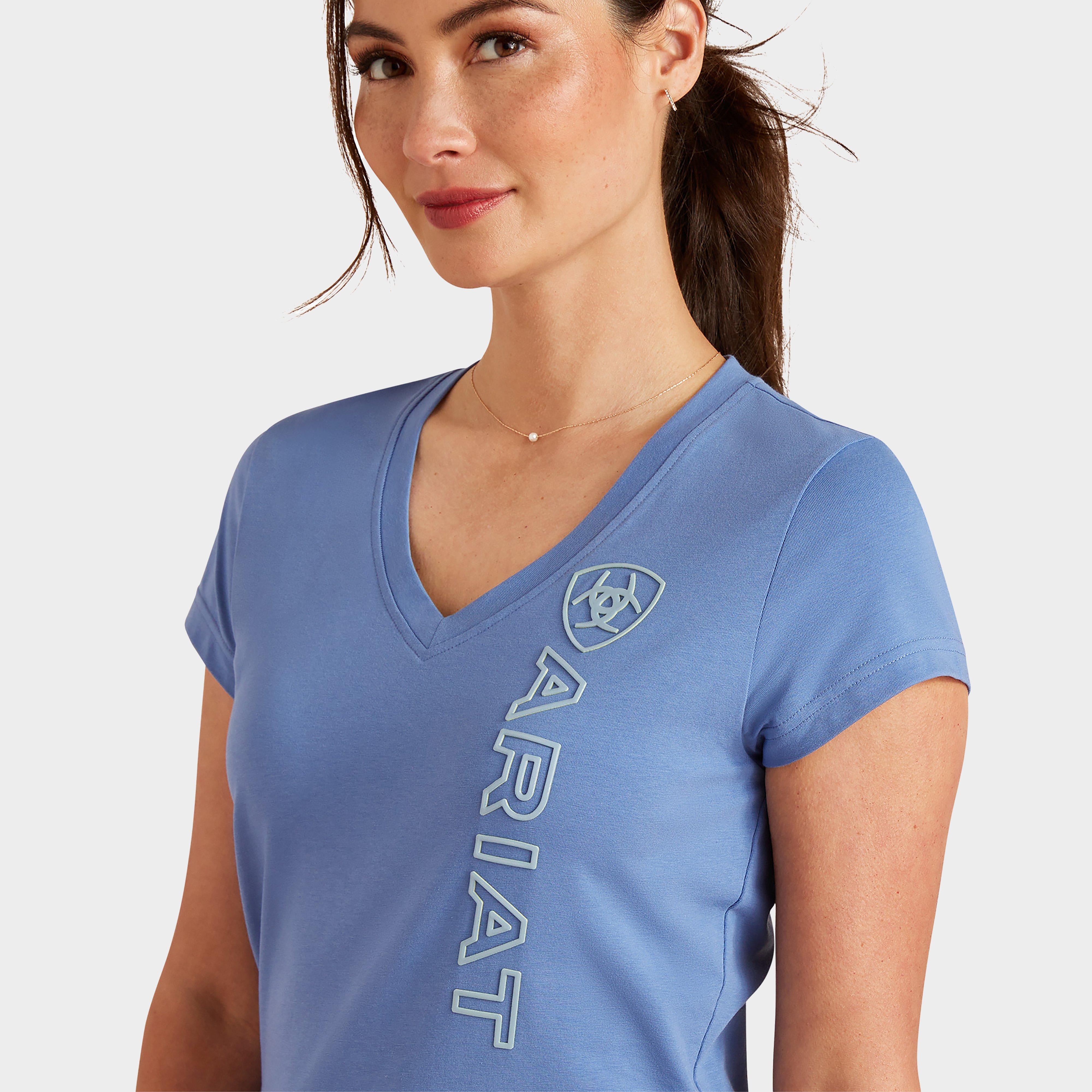 Womens Vertical Logo V T-Shirt